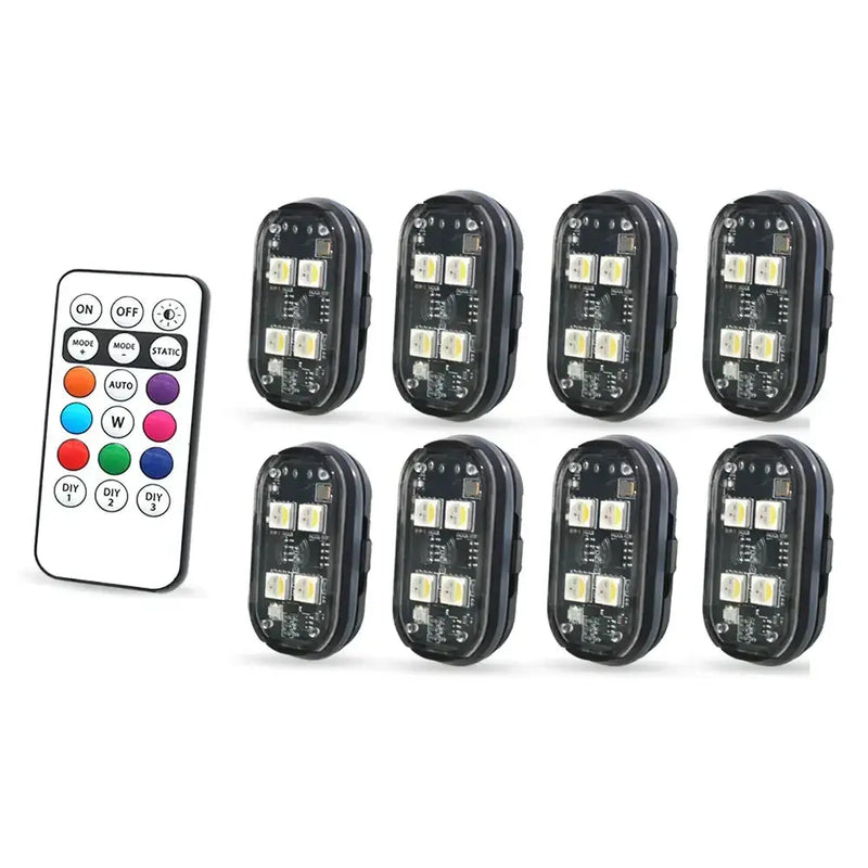 Wireless LED Strobe Lights – 8-Color Rechargeable Anti-Collision Warning Lights – view 12