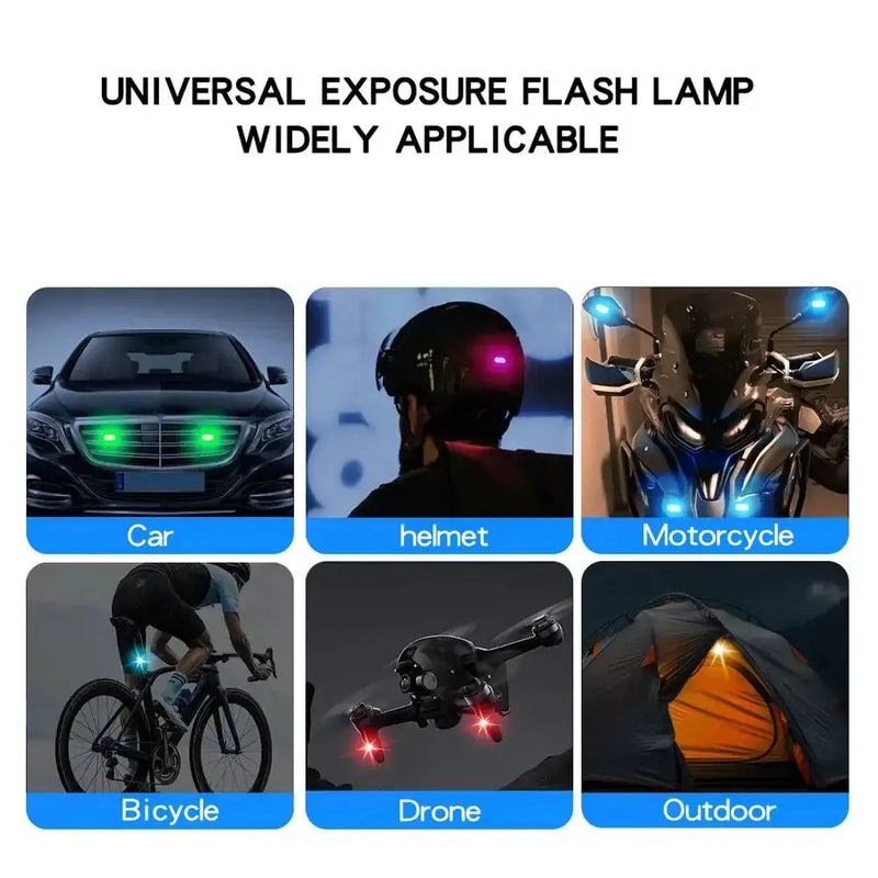 Wireless LED Strobe Lights – 8-Color Rechargeable Anti-Collision Warning Lights – view 4