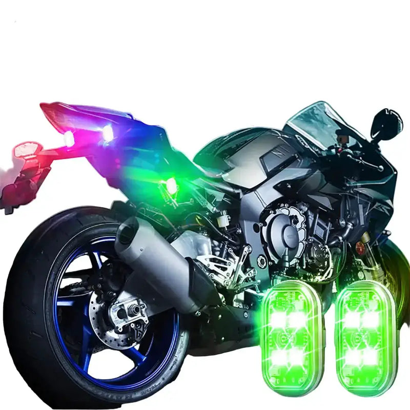 Wireless LED Strobe Lights – 8-Color Rechargeable Anti-Collision Warning Lights – view 1
