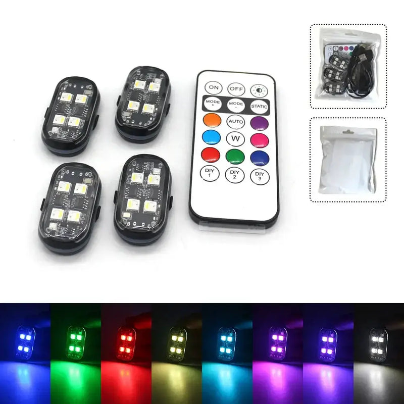 Wireless LED Strobe Lights – 8-Color Rechargeable Anti-Collision Warning Lights – view 11