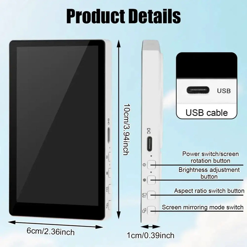 Habicare 9eight5 Wireless Selfie Monitor Screen for iPhone & Android Wireless Selfie Monitor Screen for iPhone & Android