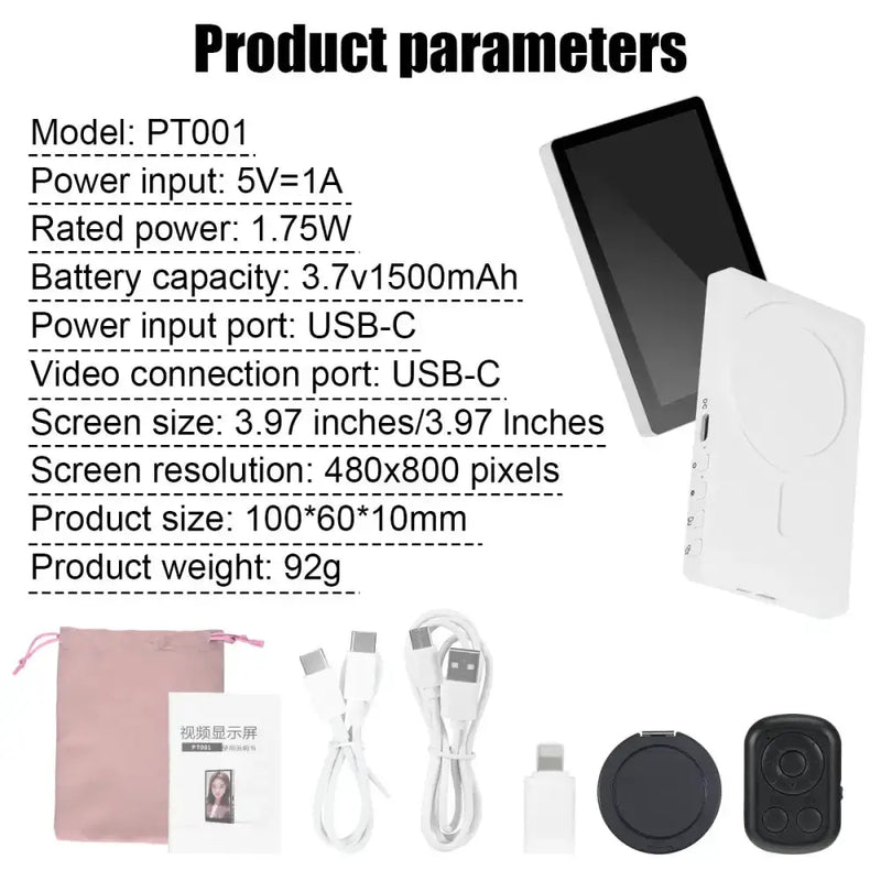Habicare 9eight5 Wireless Selfie Monitor Screen for iPhone & Android Wireless Selfie Monitor Screen for iPhone & Android