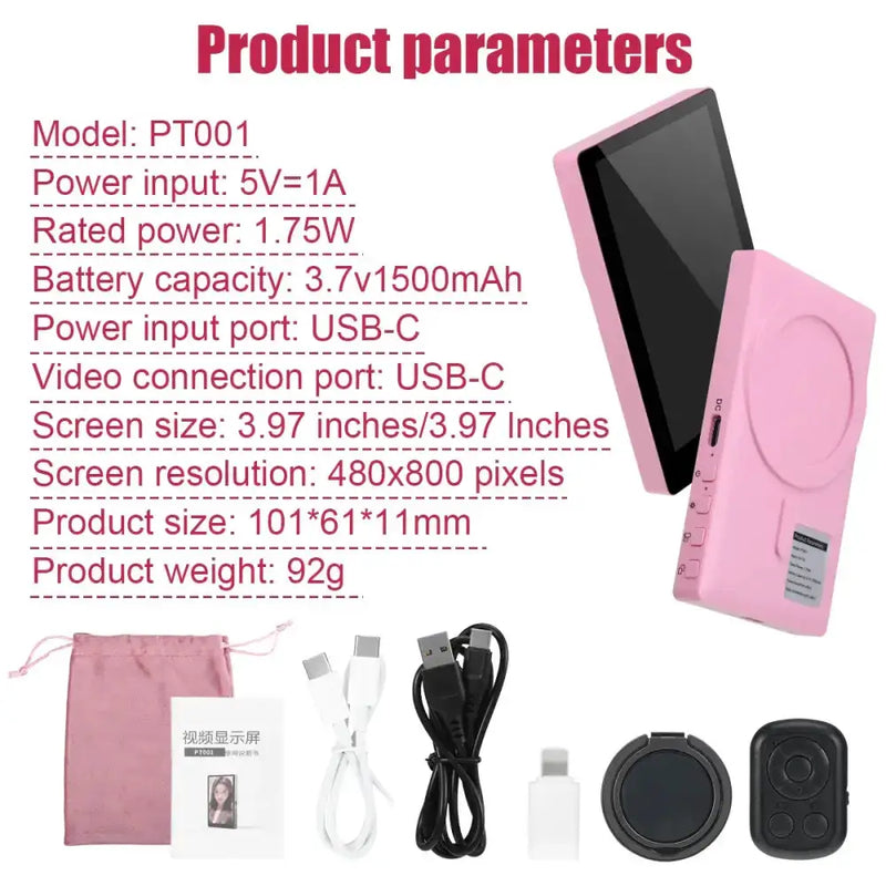 Habicare 9eight5 Wireless Selfie Monitor Screen for iPhone & Android Wireless Selfie Monitor Screen for iPhone & Android