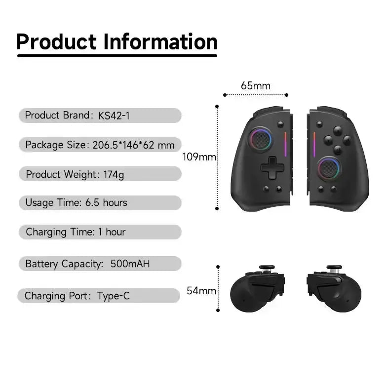 Wireless RGB Joy-Pad – Switch/Lite/OLED (available in 5 colours) – view 15