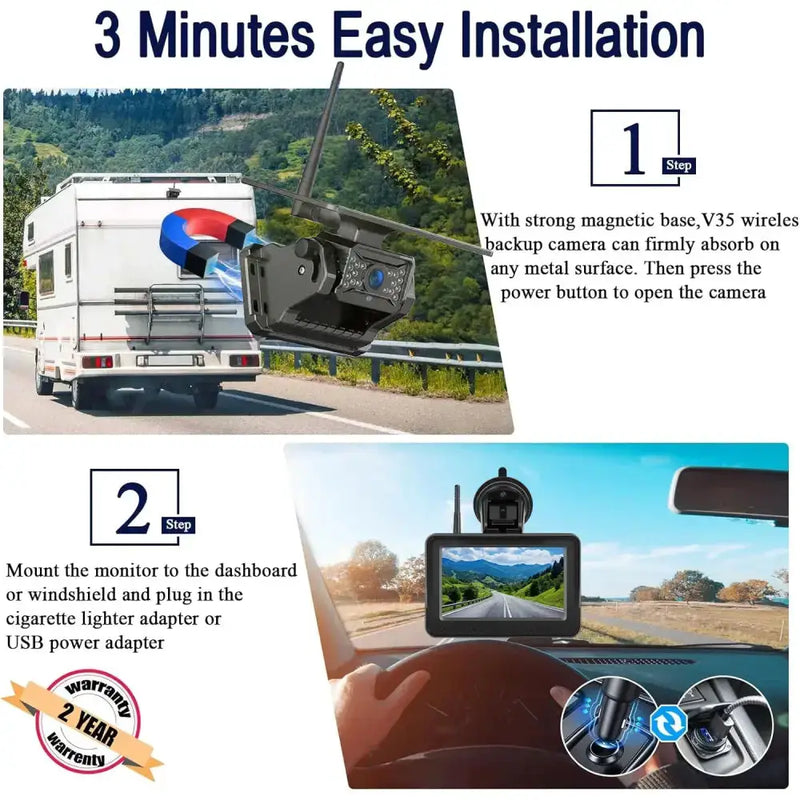 Habicare HBC Wireless Solar – 5" Rear View Monitor Wireless Solar – 5" Rear View Monitor