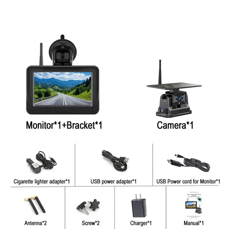 Habicare HBC Wireless Solar – 5" Rear View Monitor Wireless Solar – 5" Rear View Monitor