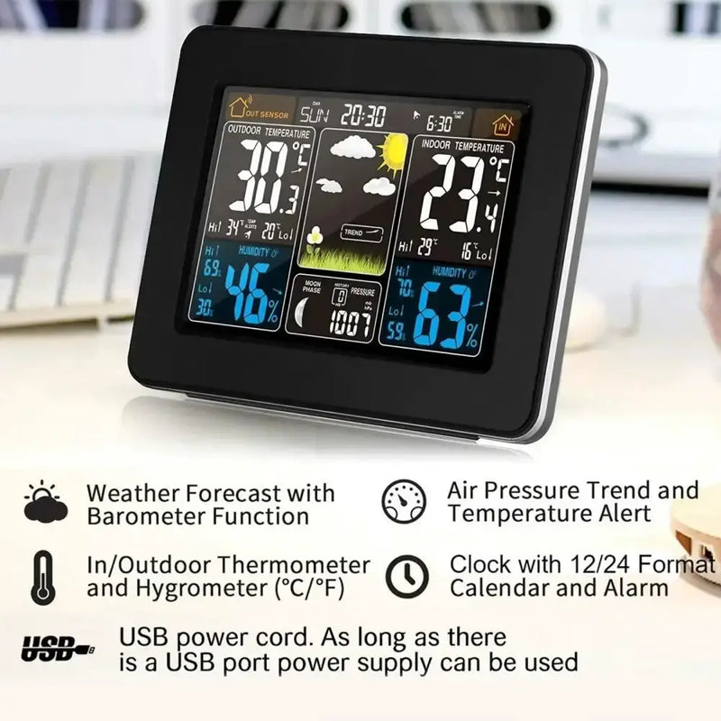 Habicare HBC Wireless Weather Station with LCD Display & Clock Wireless Weather Station with LCD Display & Clock