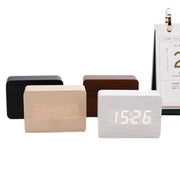Wooden LED Digital Alarm Clock with Temperature Display & Night Light (4 colours available) – view 2