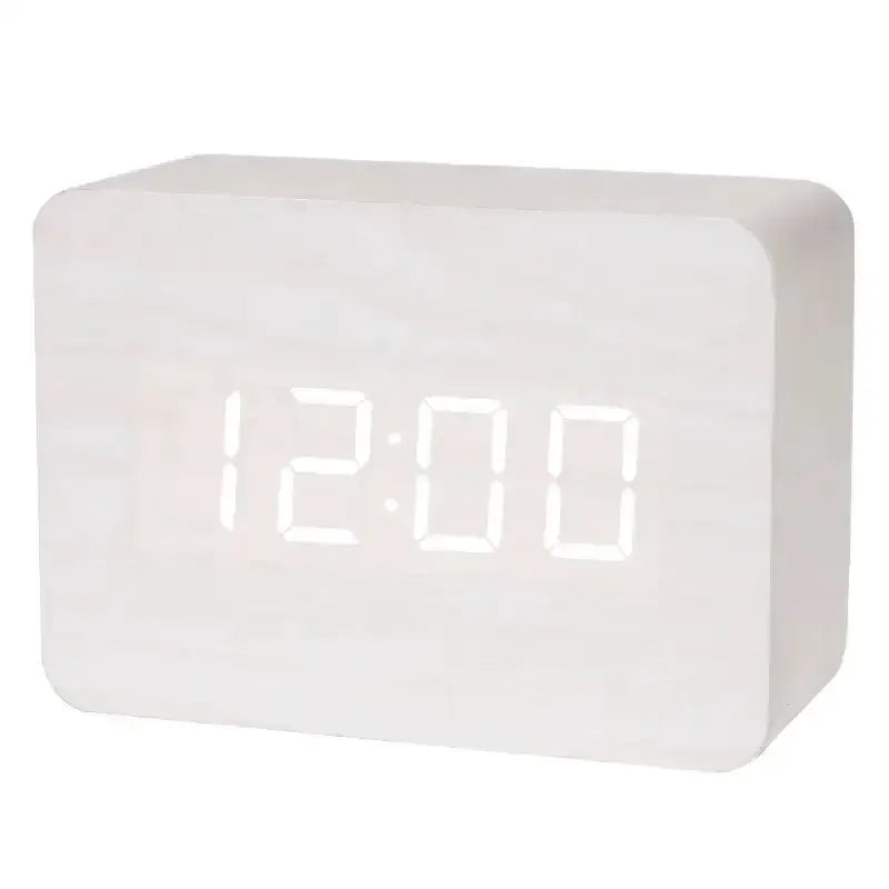 Wooden LED Digital Alarm Clock with Temperature Display & Night Light (4 colours available) – view 8