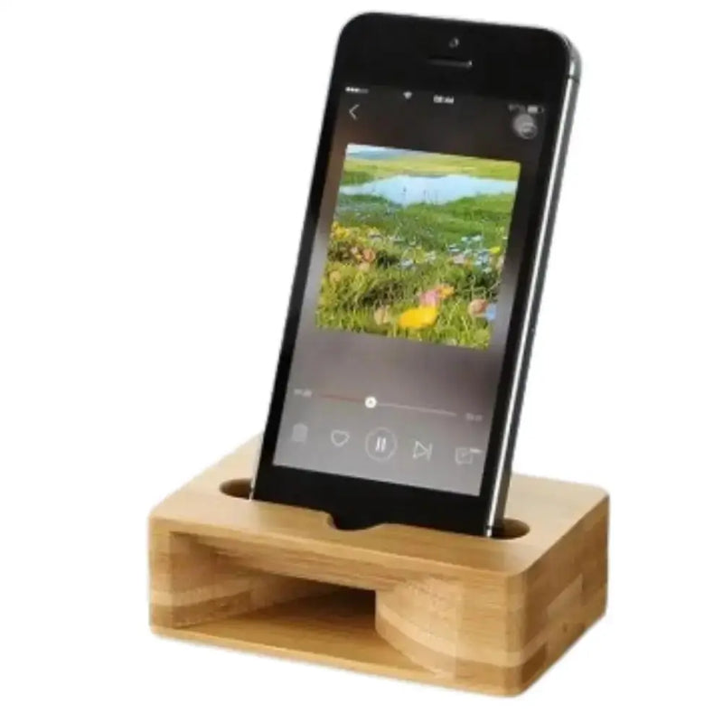 Habicare 9eight5 Wooden Phone Stand with Passive Speaker Amplifier Wooden Phone Stand with Passive Speaker Amplifier