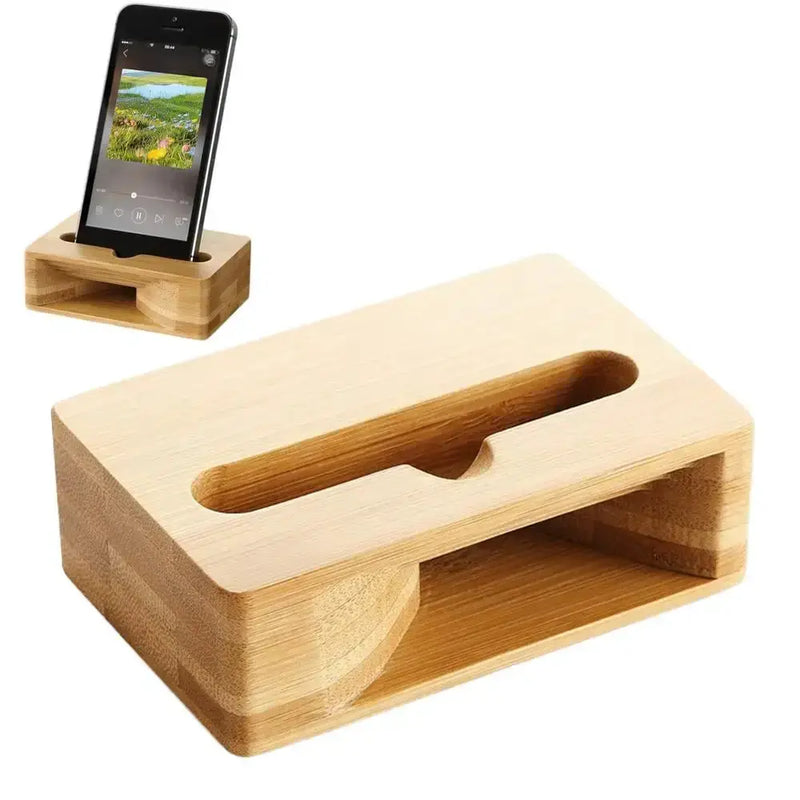 Habicare 9eight5 Wooden Phone Stand with Passive Speaker Amplifier Wooden Phone Stand with Passive Speaker Amplifier