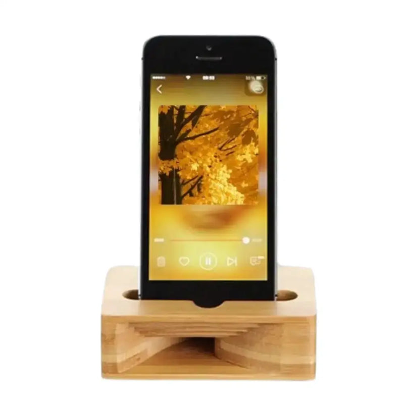 Habicare 9eight5 Wooden Phone Stand with Passive Speaker Amplifier Wooden Phone Stand with Passive Speaker Amplifier