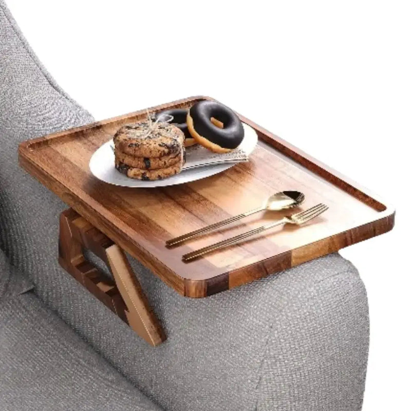 Habicare SS Wooden Sofa Clip-on Armrest Tray Wooden Sofa Clip-on Armrest Tray