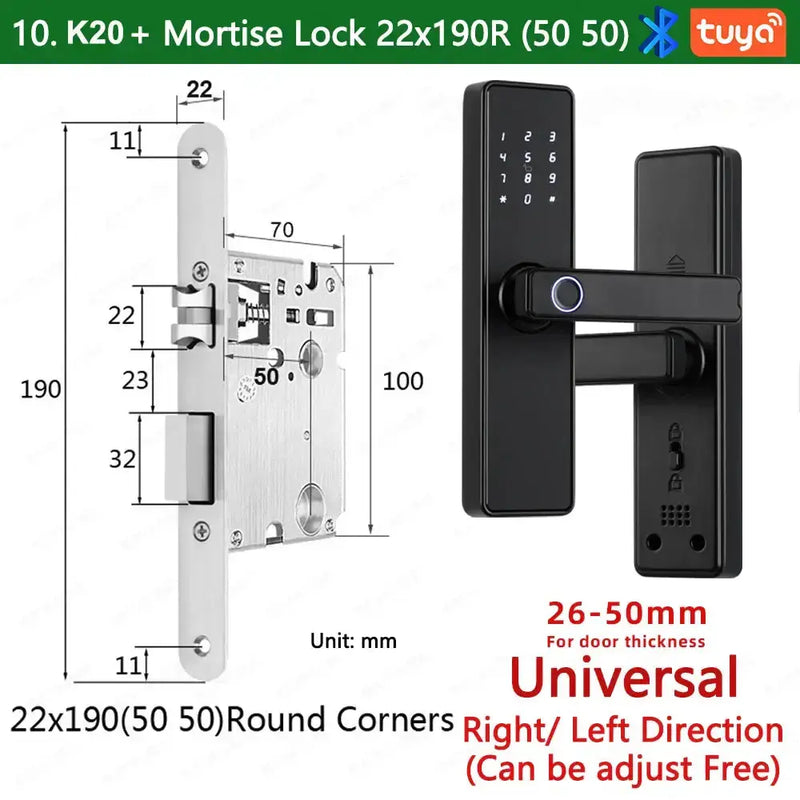 Habicare RAYKUBE K20 Biometric Fingerprint Door Lock RAYKUBE K20 Biometric Fingerprint Door Lock