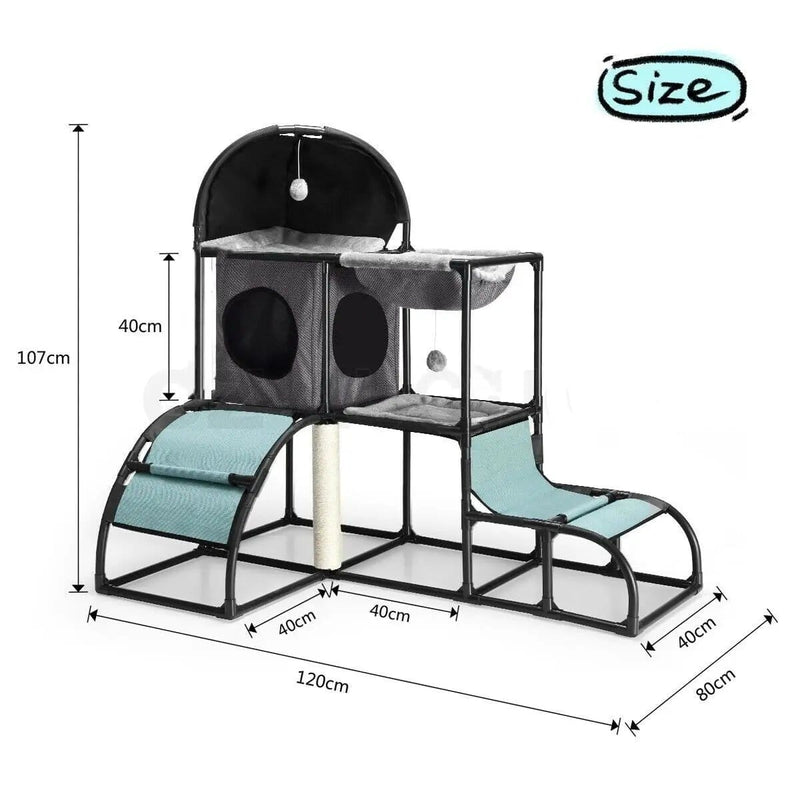 Cat Tree Tower Post Scratcher Scratching Condo Play House – view 2