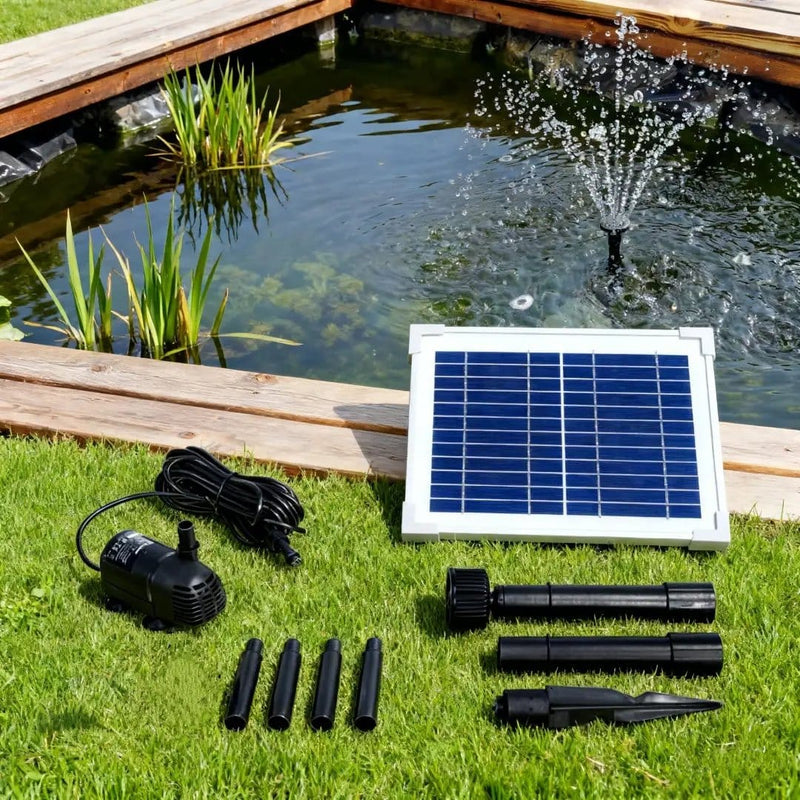 5w Solar Powered Submersible Water Pump Kit Garden Pond Panel – view 9