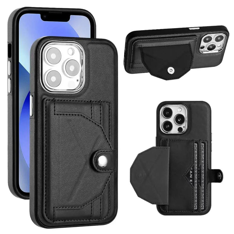 salelink.co.nz Unbranded iPhone 15 Pro Max Case iPhone 15 Pro Max Case - Leather Screen Protector Tempered Glass (P...