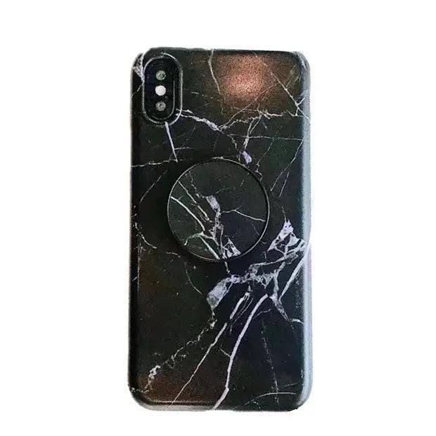 salelink.co.nz Unbranded iPhone XR Case Marble Pattern iPhone XR Case With Holder TPU