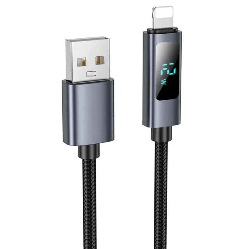 techplus X112 USB to iPhone Fast Charging Cable 2.4A LED Display X112 USB to iPhone Fast Charging Cable LED Display