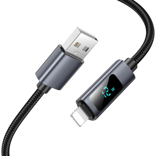 techplus X112 USB to iPhone Fast Charging Cable 2.4A LED Display X112 USB to iPhone Fast Charging Cable LED Display