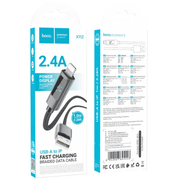 techplus X112 USB to iPhone Fast Charging Cable 2.4A LED Display X112 USB to iPhone Fast Charging Cable LED Display
