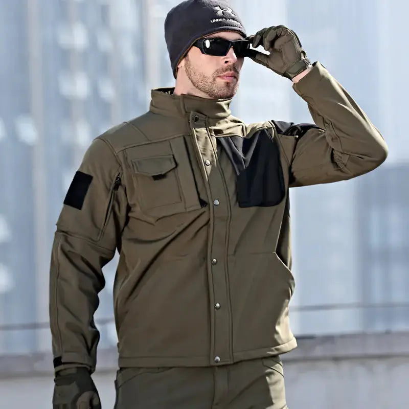 Rhino 2.0 Men's Tactical Softshell Jacket — Sharkskin Fleece Lined Windproof | Outdoor & Hiking – view 12