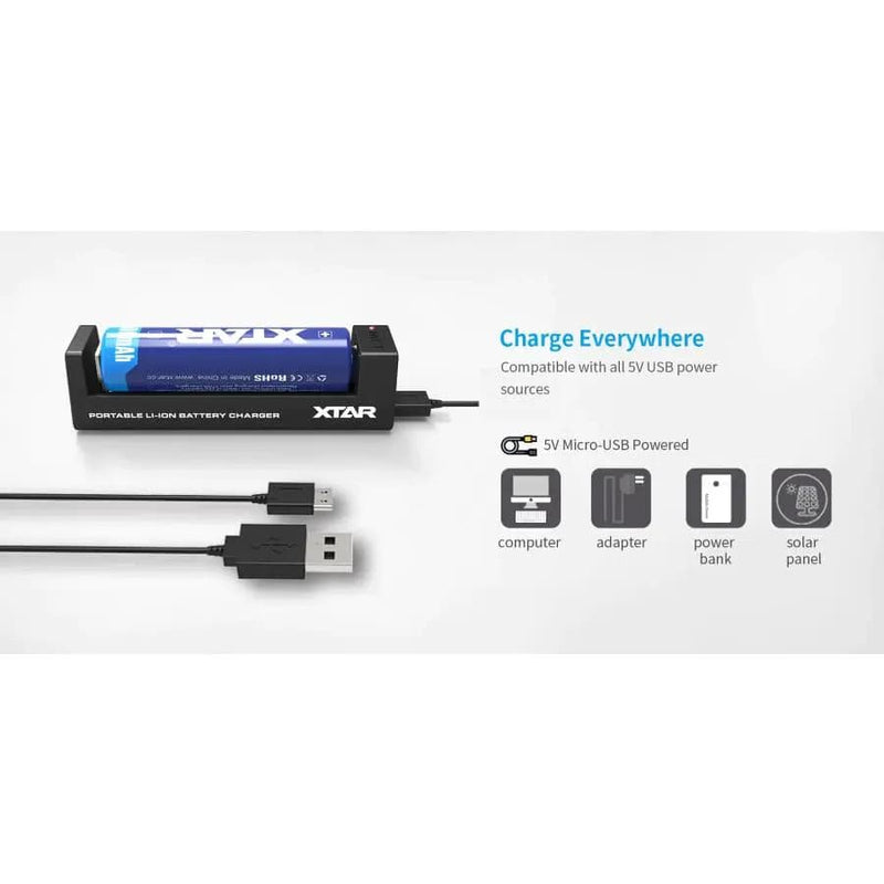 That Watch Shop Chargers XTAR MC1 1 Bay USB Battery Charger XTAR MC1 1 Bay USB Battery Charger