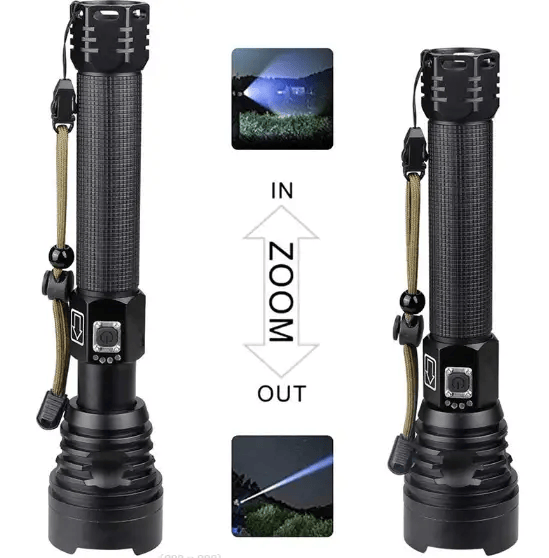 XHP90 3000LM Tactical 3 Mode Zoom Flashlight LED Hunting Torch – view 3