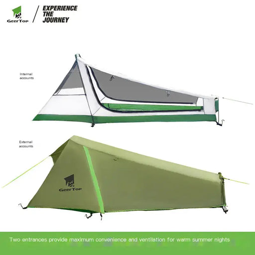New Waterproof Pyramid Tent for Outdoor Camping - Single Person Lightweight Shelter – view 2