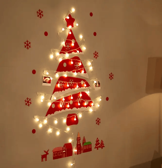 salelink.co.nz Unbranded DIY Felt Christmas Tree with Light DIY Felt Christmas Tree with Light | Action Outdoors NZ