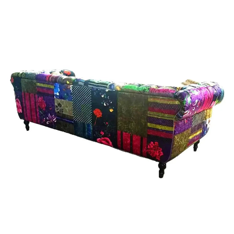 BroDeals sofa Chesterfield Patchwork 2 Seater Sofa Chesterfield Patchwork 2 Seater Sofa