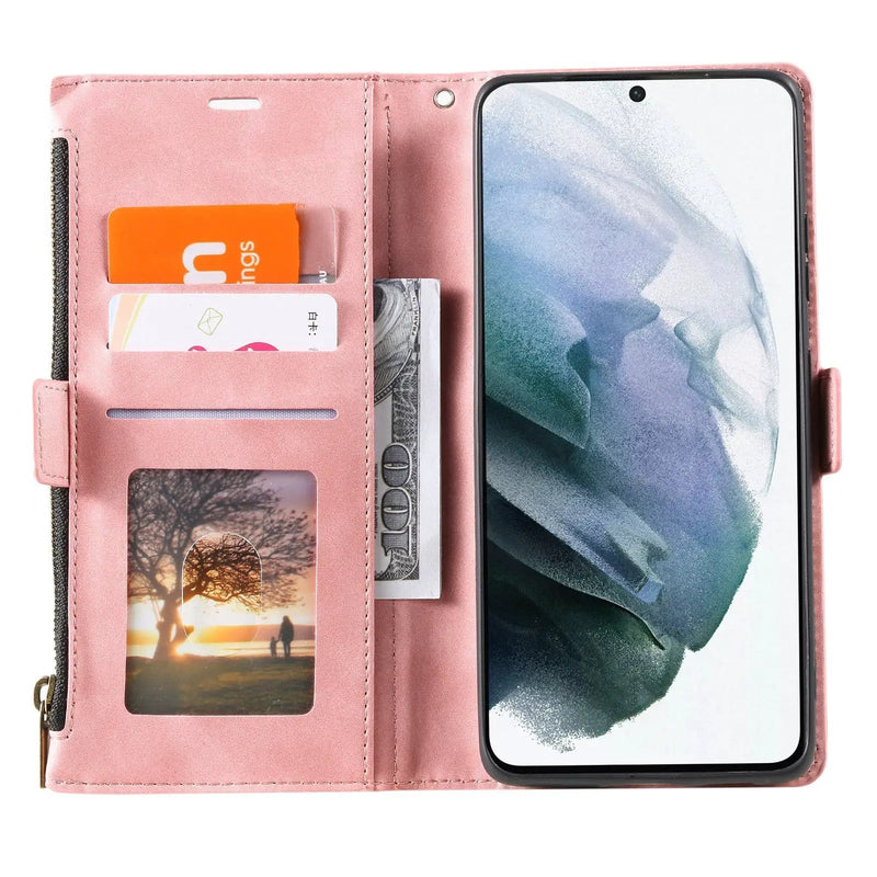 salelink.co.nz Unbranded Samsung S21 Ultra Case Pink Samsung S21 Ultra Dual Layer Wallet Case