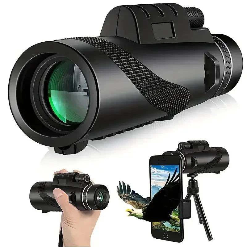 Habicare SS Zoom Monocular Telescope with Tripod & Phone Clip Zoom Monocular Telescope with Tripod & Phone Clip
