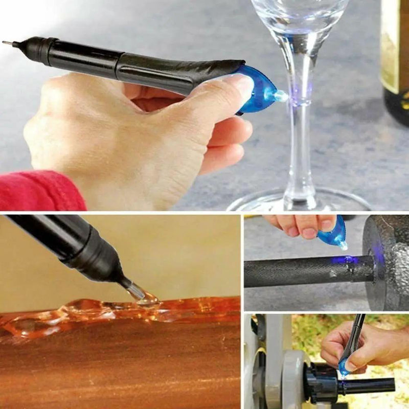 salelink.co.nz Unbranded 5 Second Fix Adhesive Glue Pen 5 Second Fix UV Light Activated Liquid Welding Pen